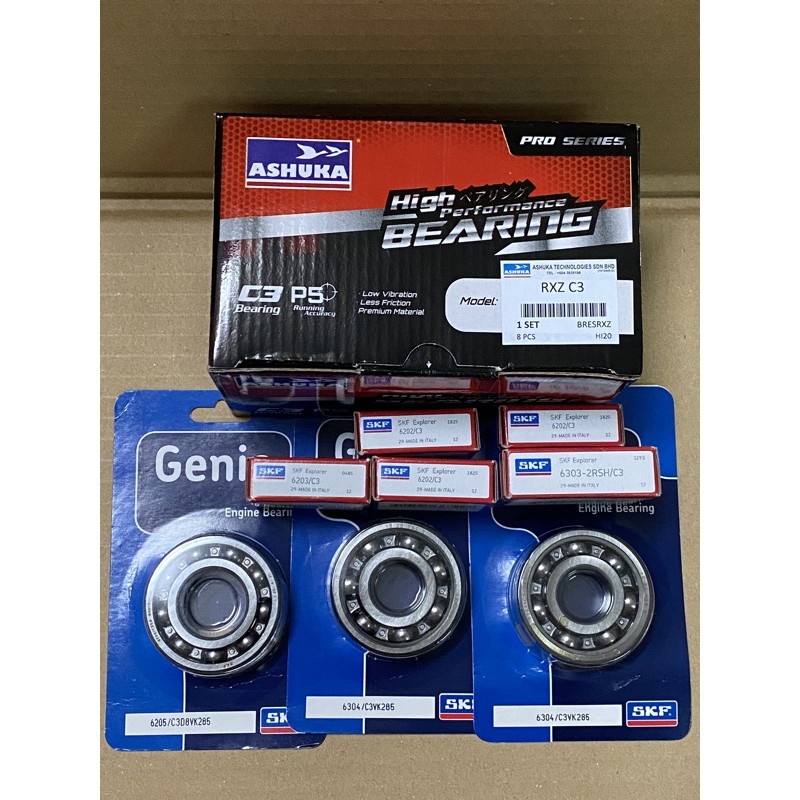 Ashuka SKF C3 Engine Bearing Set Y15 125Z RXZ ZXR Y110 Dinamik EX5 HP