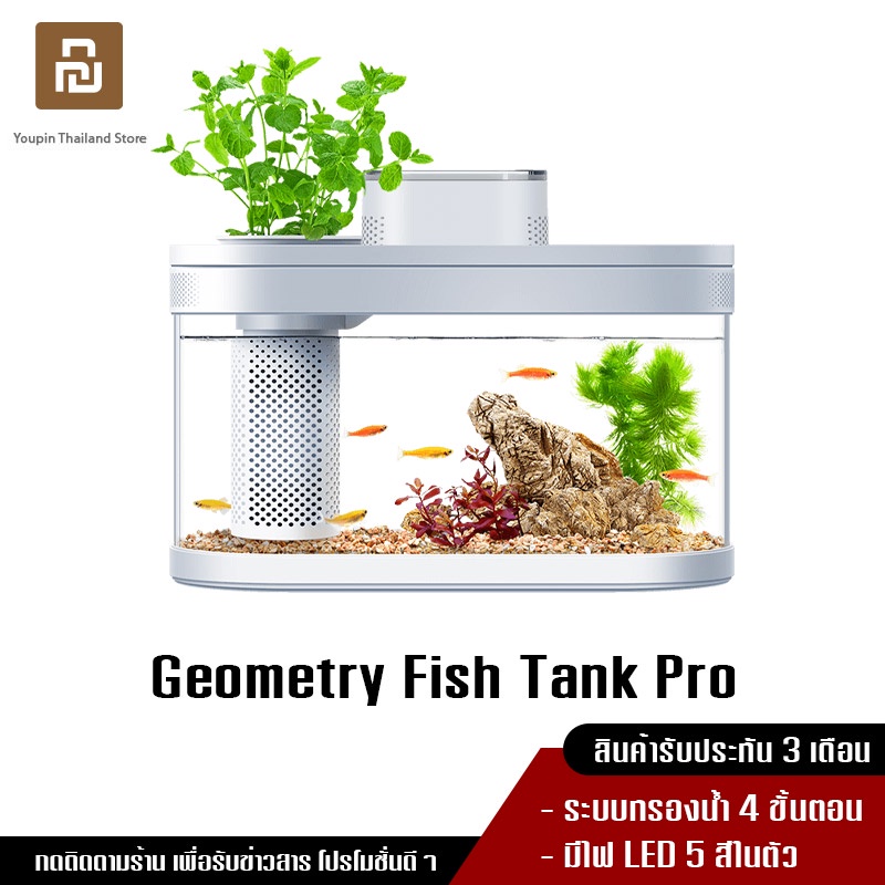 [2090 บ.โค้ด YOUP01] Geometry Fish Tank Pro ตู้ปลาจำลองระบบนิเวศน์ในน้ำ ...
