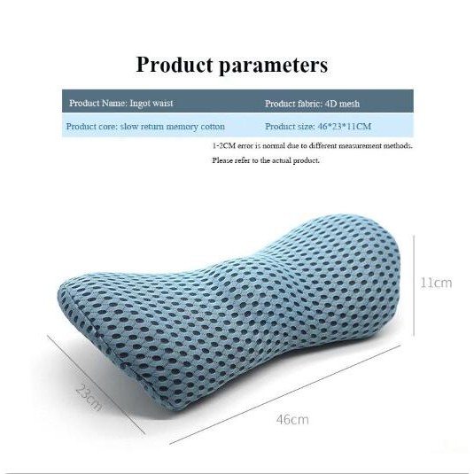 1PC Durable Stronger Lumbar Support Pillow For Sleeping Soft Memory Foam Lower Back Support Cushion Memory Foam Daraz.pk