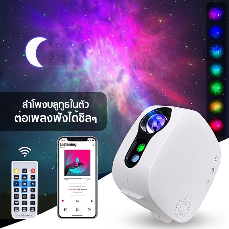 ส่งฟรี Galaxy Star Projector [ประกัน1ปี] โปรเจคเตอร์ดาว ไฟแต่งห้อง โคม