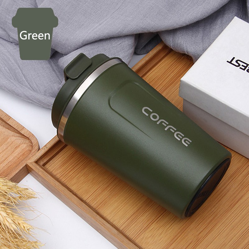 380/510ml Stainless Steel Leakproof Thermos Cup Travel Mug Coffee Cup  Vacuum Flask Creative Outdoor Cup