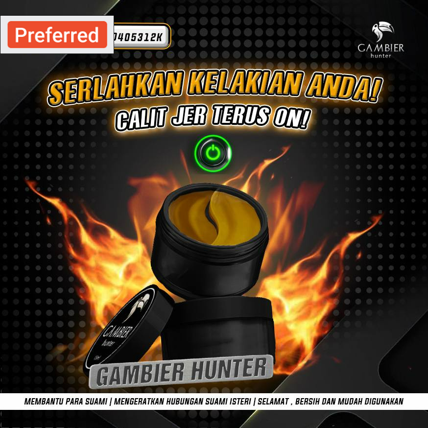 【Limited Edition Gambier Hunter - Gambir Ori Sarawak Tahan Lama Gel Krim Gambir Sarawak Asli Melambatkan Pancutan