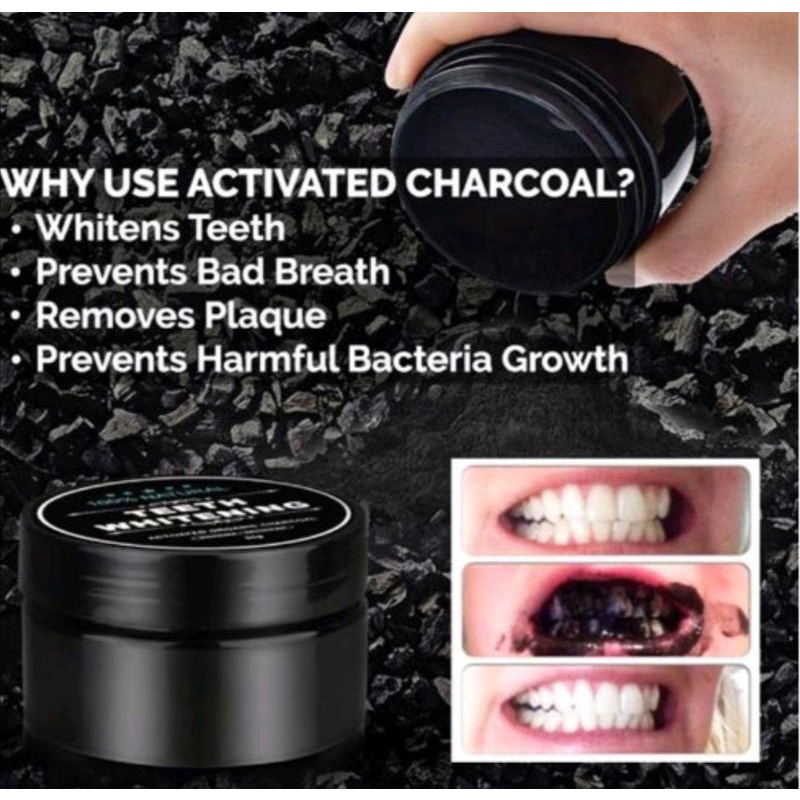 🔴30 Gram Teeth Whitening Charcoal Powder Serbuk Pemutih Gigi Arang