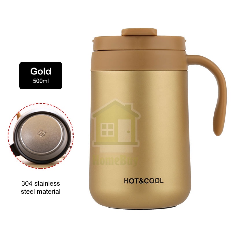 1x Stainless Steel Thermal Travel Mug Insulated Coffee Water Tea Cup 350  /500ml