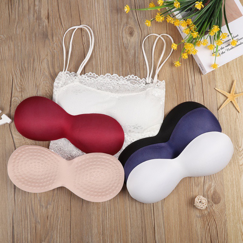 Girl's Ribbed Bralette Solid Color Bra Detachable Chest Pads - Temu