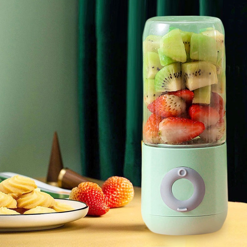 juicer blender small fruit juicer blender juice extractor  Portable USB Rechargeable 500ml (Pink): Home & Kitchen