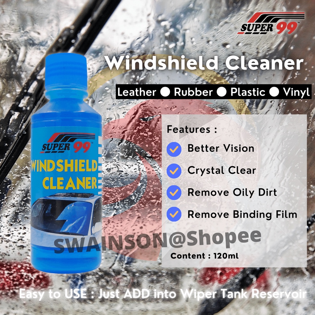 BUY 10 FREE SHIPPING) SUPER 99 Windshield Wiper Fluid - Washer Fluid  Cleaner For Crystal Clear Vision (120ml) MADE IN MALAYSIA Price, Reviews