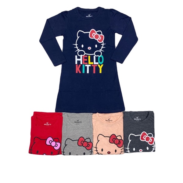 (2-17 years)Baju T-shirt Labuh Lengan Panjang Kanak-Kanak Perempuan Hello Kitty