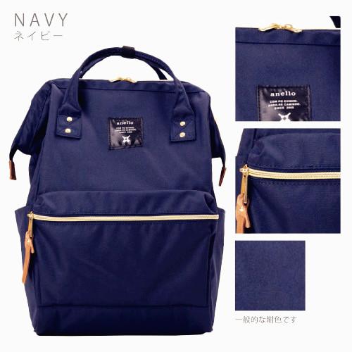  Anello Polyester Canvas Backpacks Japan import (Black)