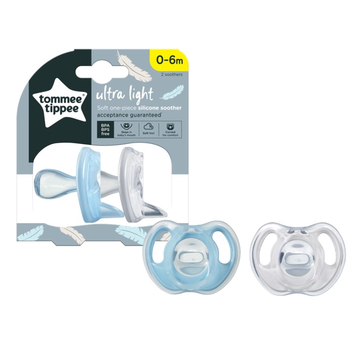 Tommee Tippee Ultra-light Silicone Baby Pacifier 6-18m - Blue