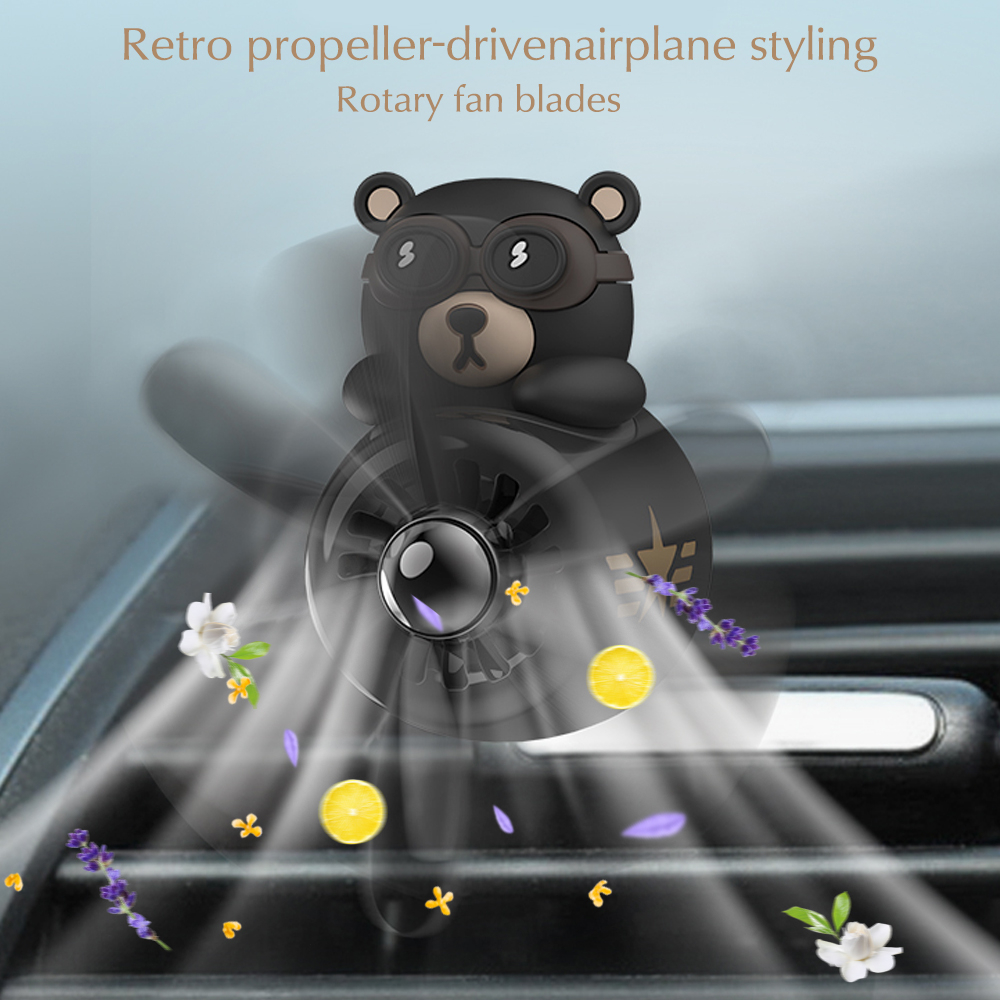 1 Set Car Aromatherapy Diffuser Easy Installation Cute Bear Pilot