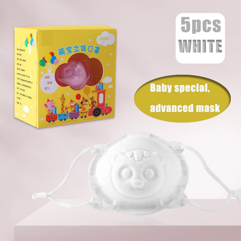 【READY STOCK Reusable Quality Kid Face Mask Newborn Baby Safety Mask 3d Stereoscopic Protective Mask Soft Breathable Adjustable
