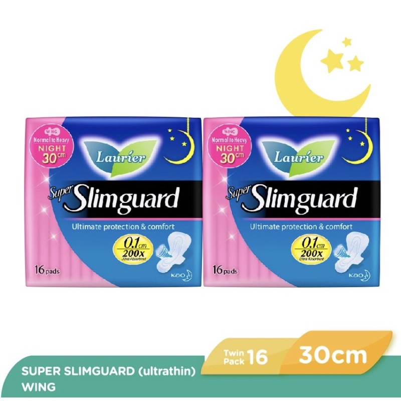 Laurier Super Slimguard (22.5cm X 20s X 2)/(25cm X 16s X 2)/(30cm X 16s ...