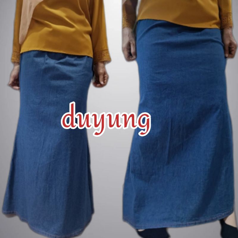 𝐒𝐤𝐢𝐫𝐭 𝐉𝐞𝐚𝐧𝐬 𝐋𝐚𝐛𝐮𝐡 𝐃𝐞𝐧𝐢𝐦 𝐌𝐮𝐬𝐥𝐢𝐦𝐚𝐡 Navy blue (Aline) PGMall