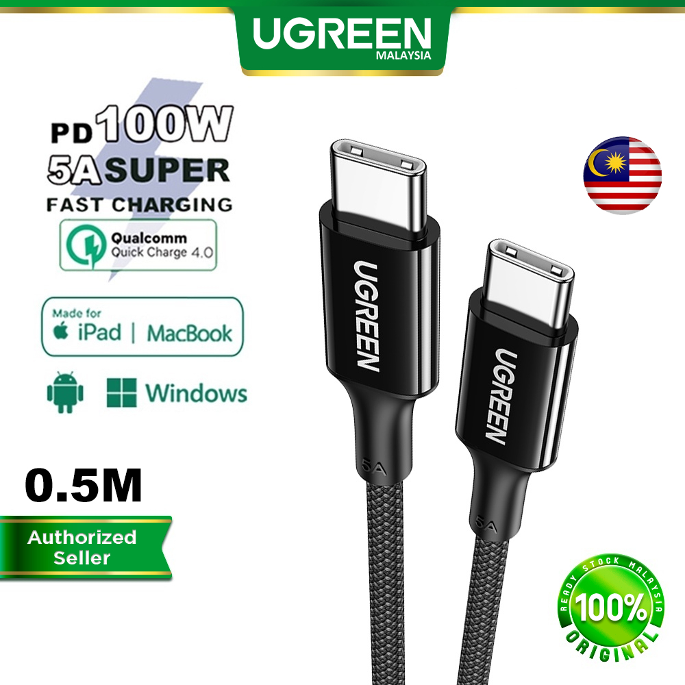 UGREEN USB 3.1 USB-C Male to Male Data Cable 60W Power Delivery PD