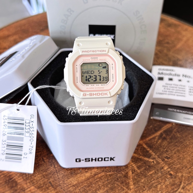 Casio G-Shock GMD-S5600-7 Women\'s White Resin Strap Digital Sports Watch  White | PGMall