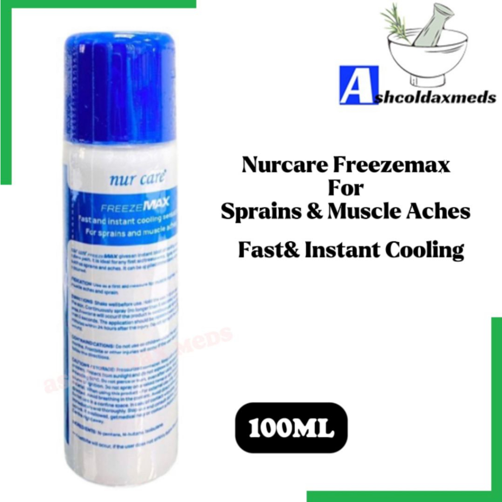 NURCARE FREEZEMAX SPRAY 100ML(EXP05/2026) Ethylchloride spray alternative