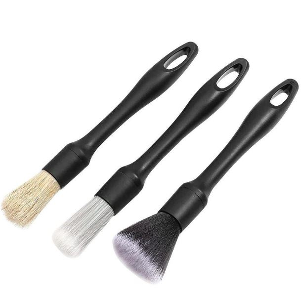 5pcs Plastic Round Detail Brush Set Including Crevice Brush, Cleaning Tool,  Car Wash Brush, Car Interior Cleaning Tool, Air Conditioning Vent Cleaning  Brush, Multipurpose Cleaning Brush, For Car Care & Crevice Cleaning