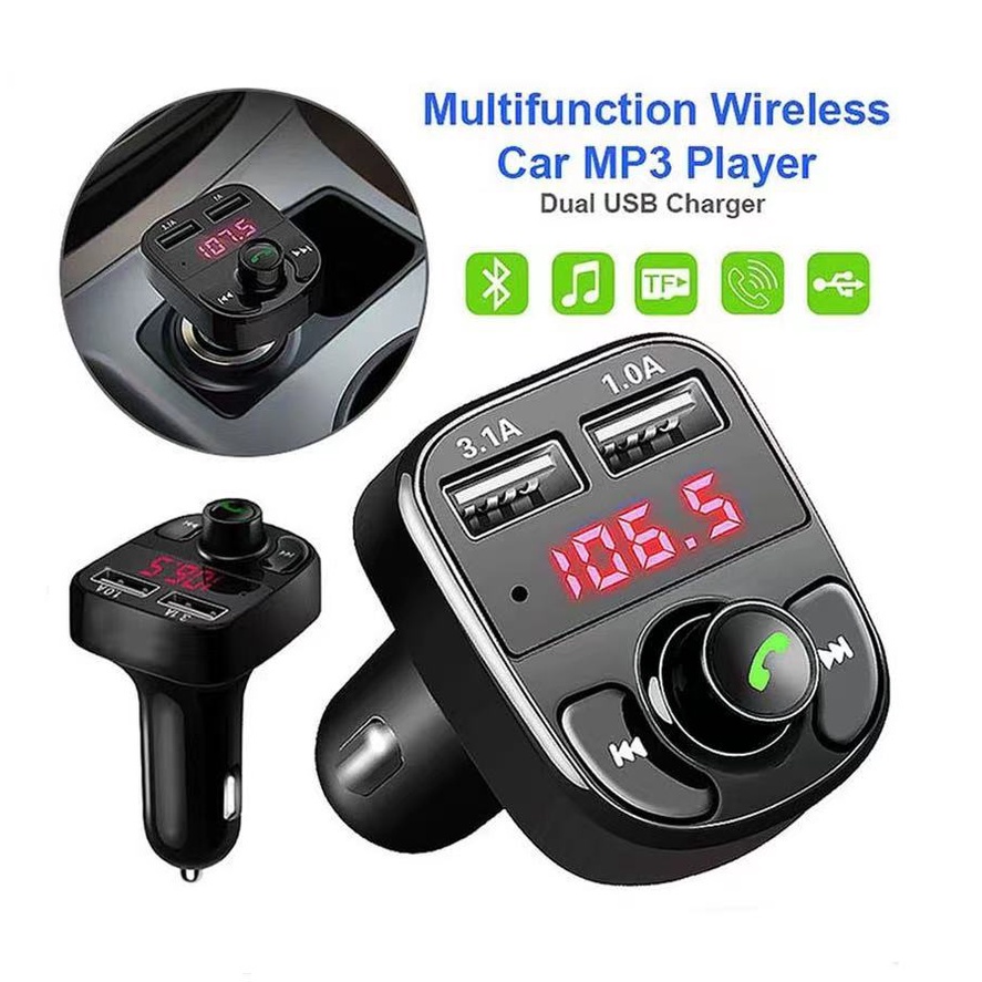 BT01 MP3 Player Bluetooth Multi-function Type-C + Dual USB Car